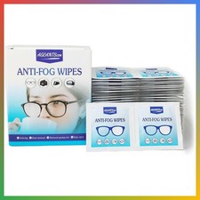 Anti Fog Wipes Lens Cleaner Pre Moistened Individually Wrapped 100 Count Eyeglas