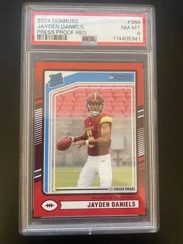 2024 Panini Donruss Press Proof Red - Jayden Daniels PSA8 #389