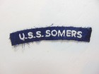 old U.S.S. SOMERS embroidered Navy uniform rocker shoulder patch — photo 1