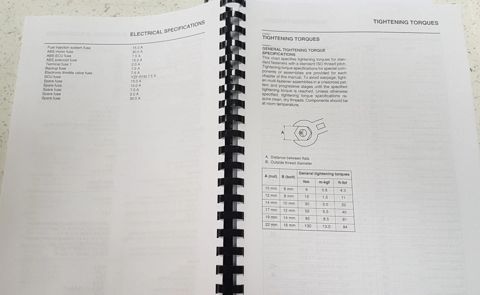 YAMAHA YZF-R1 YZF-R1F YZF-R1M YZF-R1MF 2015 SERVICE MANUAL REPRINTED COMB BOUND - Image 4 of 4