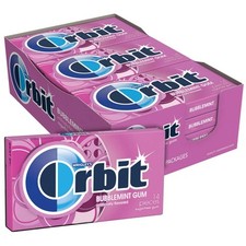 ORBIT Bubblemint Sugar Free Individually Wrapped Chewing Gum Mint, 12 Packs