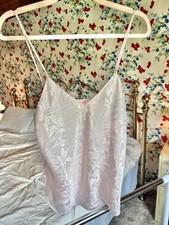 vintage soft pink satin floral jacquard cami top y2k fairycore coquette large