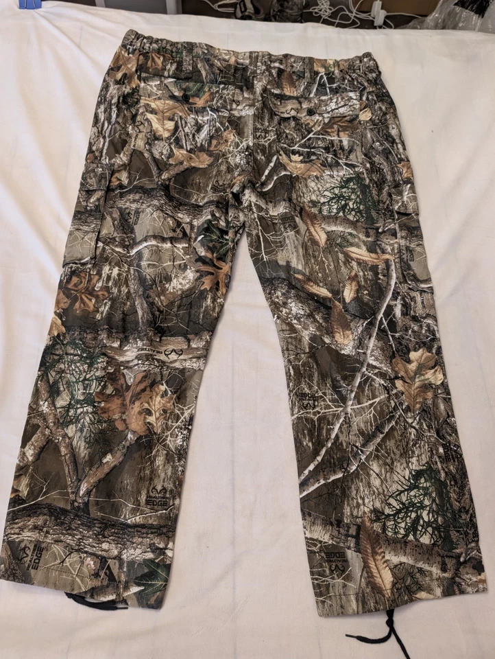 Realtree EDGE Camo Cargo Pants Mens 3XL 48 - 50 Elastic Waist 32" Inseam Hunting - Image 2 of 4
