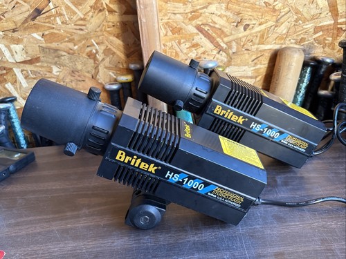 2x Briteck HS-1000 Professional Photography Studio Flash Lights Lighting Working