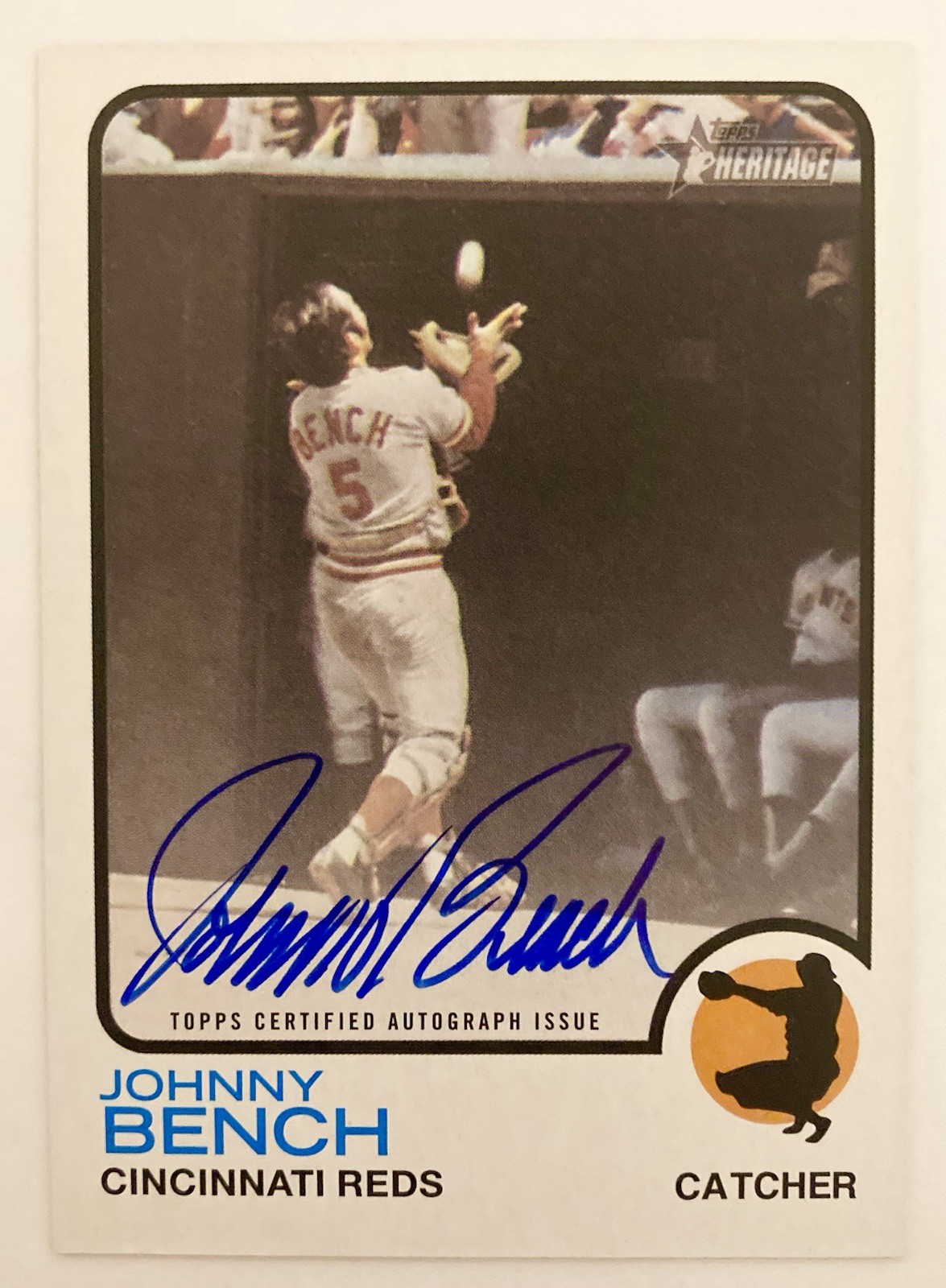 2022 Topps Heritage Real One #ROA-JBN JOHNNY BENCH Auto Autograph Reds HOF SSP