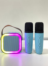 Wireless Mini Karaoke Machine with 2 Microphones Bluetooth Speaker Kid Adult----