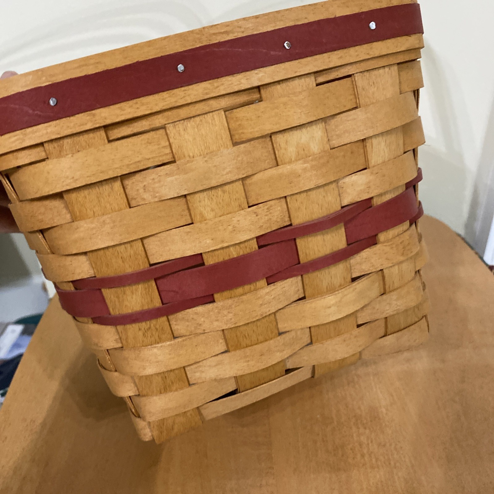 Longaberger 1995 Hostess Evergreen basket Combo Cranberry and Holiday Helper