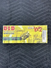 D.I.D Professional Motorcycle Chain 520 VX2 104 Link X-Ring Chain (Natural)