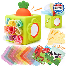 hahaland Baby Silicone Tissue Box Toy Montessori 6-12 Months Kids Sensory