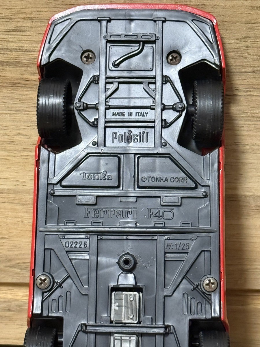 Tonka Polistil Ferrari F40 Red Diecast Model Car - Made in Italy