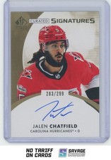 2023-24 SP Authentic Curated Signatures Jalen Chatfield /299 #SPC-JC Carolina