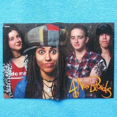 4 NON BLONDES POSTER BRAVO 2 Seiten 1990er Haddaway