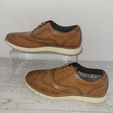 Bruno Marc Men's Brown Wingtip Oxford Lace-Up Casual Shoes Size 9