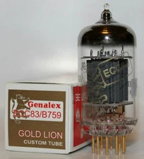 1 x Genalex Gold Lion ECC83 / B759 / 12AX7  tubes, Brand New in Box !