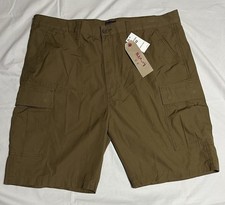 Levi's Carrier Cargo Shorts Men's 42 Dark Khaki Ripstop Utility Hiking 23251