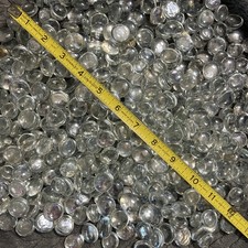5Lb Flat Glass Clear Marbles 500ct Vase Filler Pebbles Bulk Aquarium Floral Fill