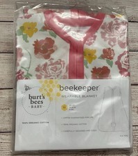 Burt's Bees Baby Beekeeper Organic Cotton Wearable Blanket Medium 6-12 Mo Pink