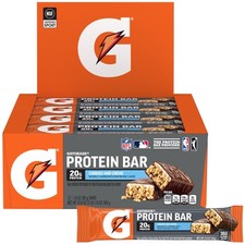 Gatorade Whey Protein Bars, Cookies  Crème, 2.8 oz bars Pack of 12, 20g of pr... 13.54 per gallon