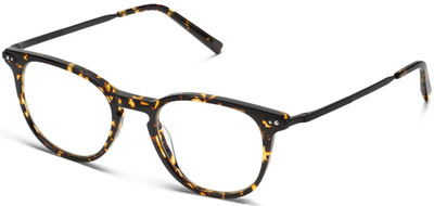 Warby Parker KIAN Round Eyeglasses BLACK OAK TORTOISE Frame Medium 49-19-145 mm