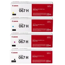 Canon 067H Toner Set BK/C/M/Y, Genuine, OEM, High Yield, 4-Pack, Sealed