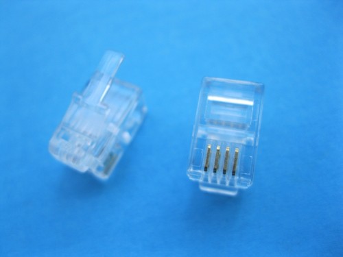 250 Pcs 4P4C Water Clear Modular Telephone Plug Connector New - 第 1/3 張圖片
