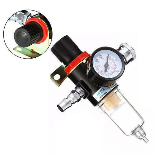 1/4'' BSP Air Line Filter Separator & Regulator Compressor Gauge Oil Water Trap - Picture 9 of 10