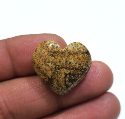 Impresionante cabujón en forma de corazón de jaspe A+ de 30 quilates para joyería piedras preciosas sueltas - Imagen 2 de 6