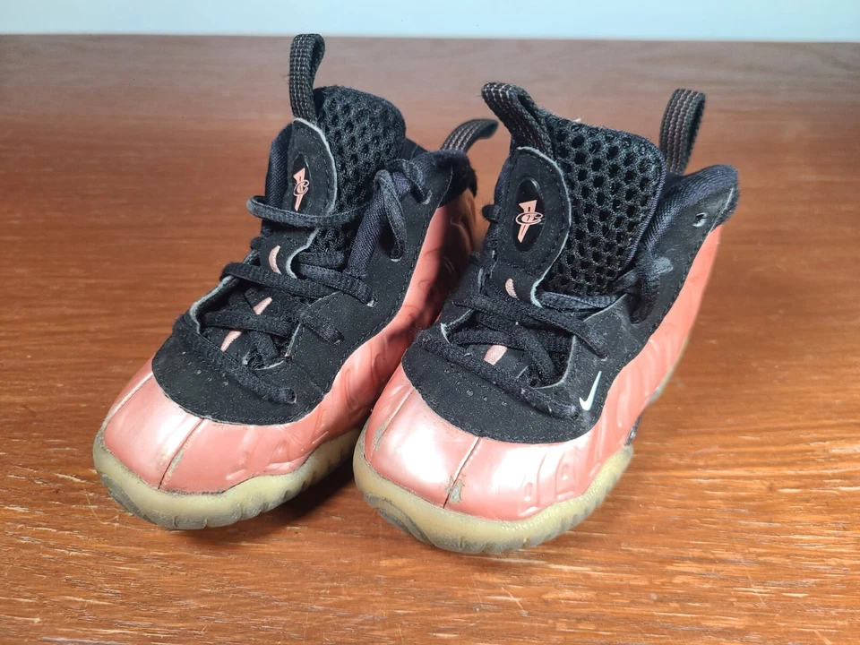 Nike Little Posite Foamposite Rosa Tenis Niños Jóvenes 723947-601 Talla 5C Foto 2 de 4