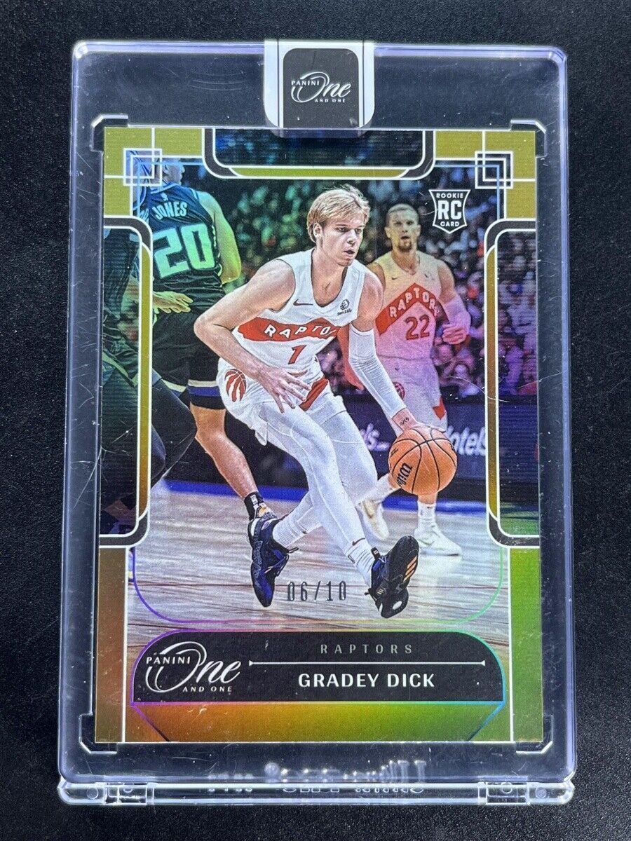 2023-24 Panini One And One Gradey Dick #102 Gold Rookie RC Raptors /10