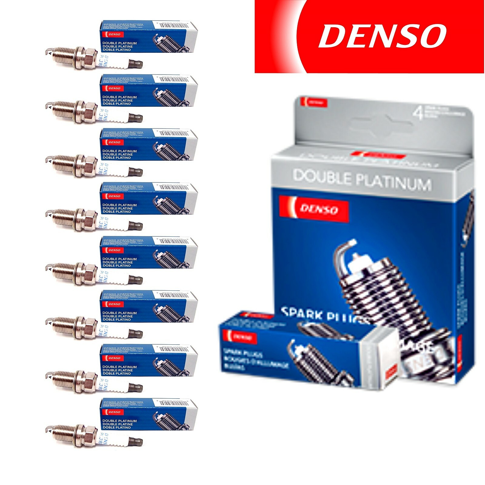 8 Denso Double Platinum Spark Plugs for 2002-2006 CHEVROLET AVALANCHE 2500 V8-8.
