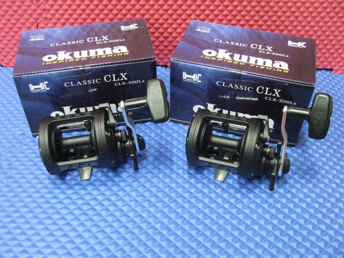 Okuma Classic CLX 300La Levelwind Star Drag Trolling Reel 2 PACK