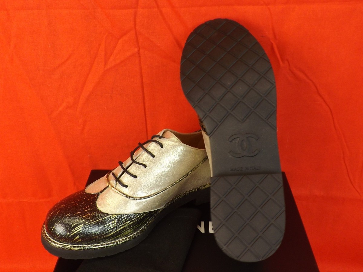 その他 CHANEL NIB CHANEL G31564 TWO TONE SHIMMER BLACK LEATHER CC LOGO