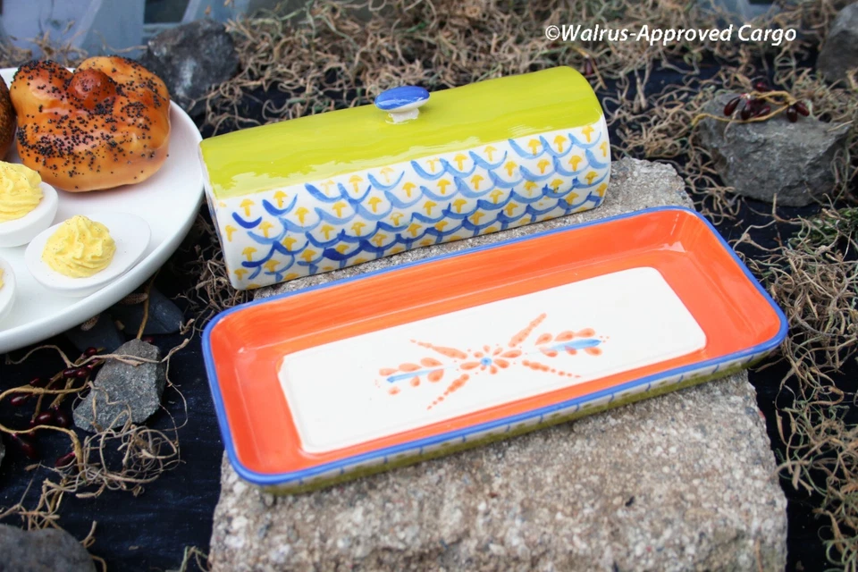 ANTHROPOLOGIE TORUA СОЛОНКИ И ПЕРЕЧНИЦЫ + БЛЮДО С МАСЛОМ С КРЫШКОЙ - НОВЫЙ В КОРОБКЕ - СЪЕШЬТЕ ЕГО! - Изображение 4 из 4