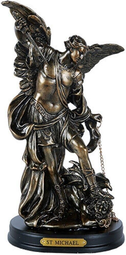St. Michael Archangel Defeating Satan Figurine, 8" Great Protector Statue - Picture 10 of 12