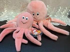 Inky The Pink Octopus Ty Beanie Baby + Beanie Buddy - PVC vintage plush toy 🐙