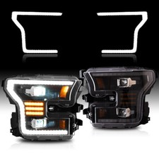 2*Projector Lens A Pair VLAND LED Headlights For Ford F150 2015-2017 Front Lamps