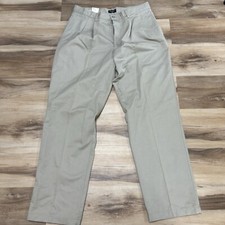 Vintage Dockers Pants Mens 36x34 Khaki Pleated Chino Wrinkle Free Relaxed Trouse