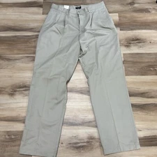Vintage Dockers Pants Mens 36x34 Khaki Pleated Chino Wrinkle Free Relaxed Trouse