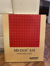 Vintage Microsoft MS-DOS 4.01 Operating System User's Guide Manual Only Magnavox