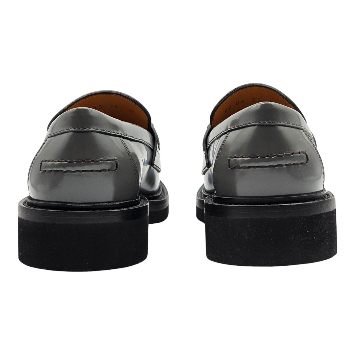 Dior Boy Loafers Shoes - Brushed Calfskin Leather - Gray