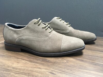 NIB JOSEPH ABBOUD AARON LEATHER LACE-UP SAND SUEDE SHOES  display picture 3