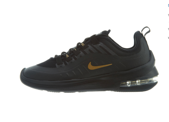 nike air max axis black and gold