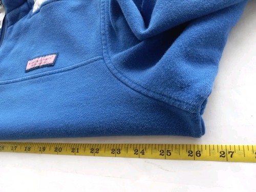 Vineyard Vines Pullover Sweatshirt Mens Medium Shep Shirt 1/4 Zip Blue - Picture 2 of 14