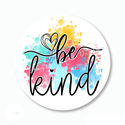 Watercolor be Kind Scrapbook Stickers Envelope Seals Party Favors Labels