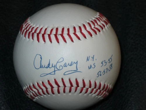 Andy Carey Autographed Baseball