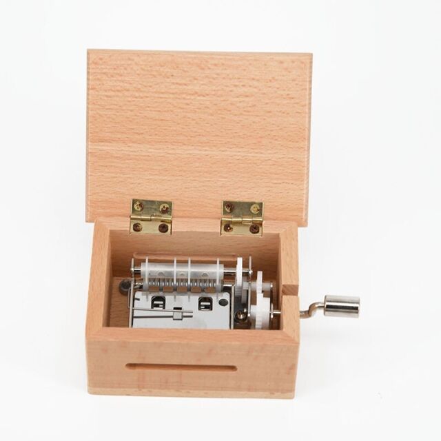 Holz Spieldose Selbermachen Mechanisch Hand Kurbel Craft Box Bewegung für Musik