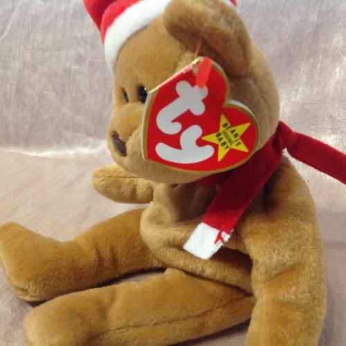 Ty Beanie Baby neu mit Etikett Weihnachten 1997 Teddy PVC Pellets im Ruhestand - Bild 5 von 8