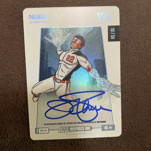 2024 Jim Palmer 10/50 Ice Auto On Card Autograph Bo Jackson Battle Arena SSP