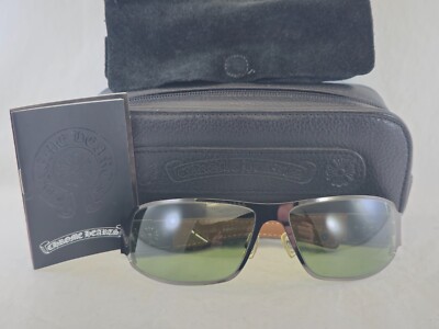 Chrome Hearts Gun Metal Trimmed Deviant II Green Sunglasses