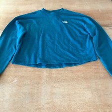 The North Face Simple Logo Sweatshirt Women S Blue Oversized Long Sleeve NWT